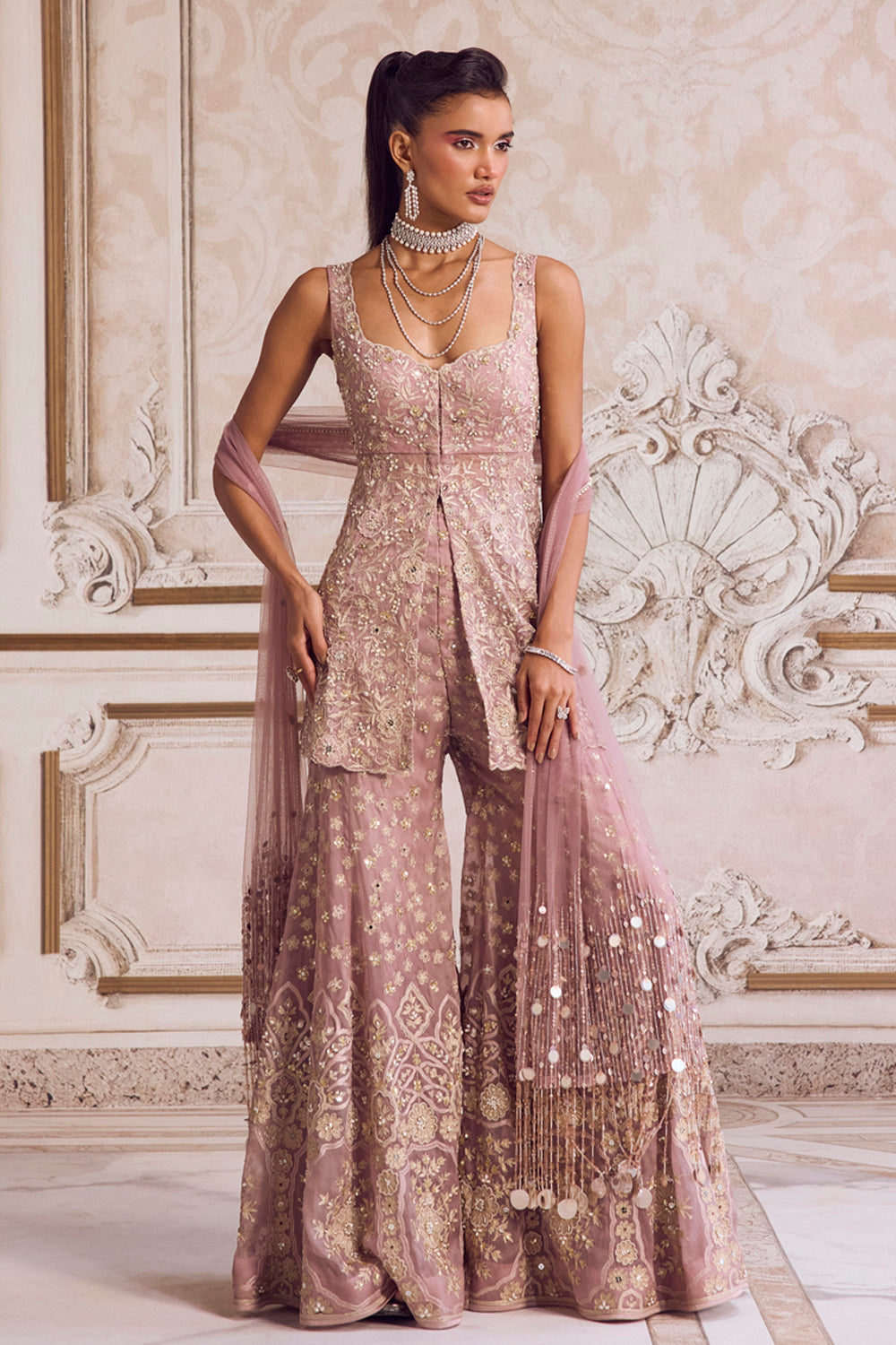 Champagne Rose Peplum Set - MARKET