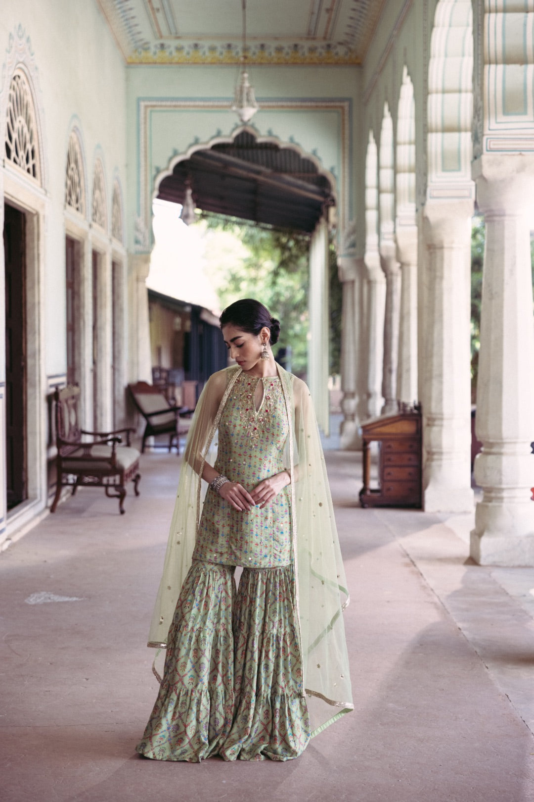 Seafoam Green Sharara | Ready to Ship - MARKET