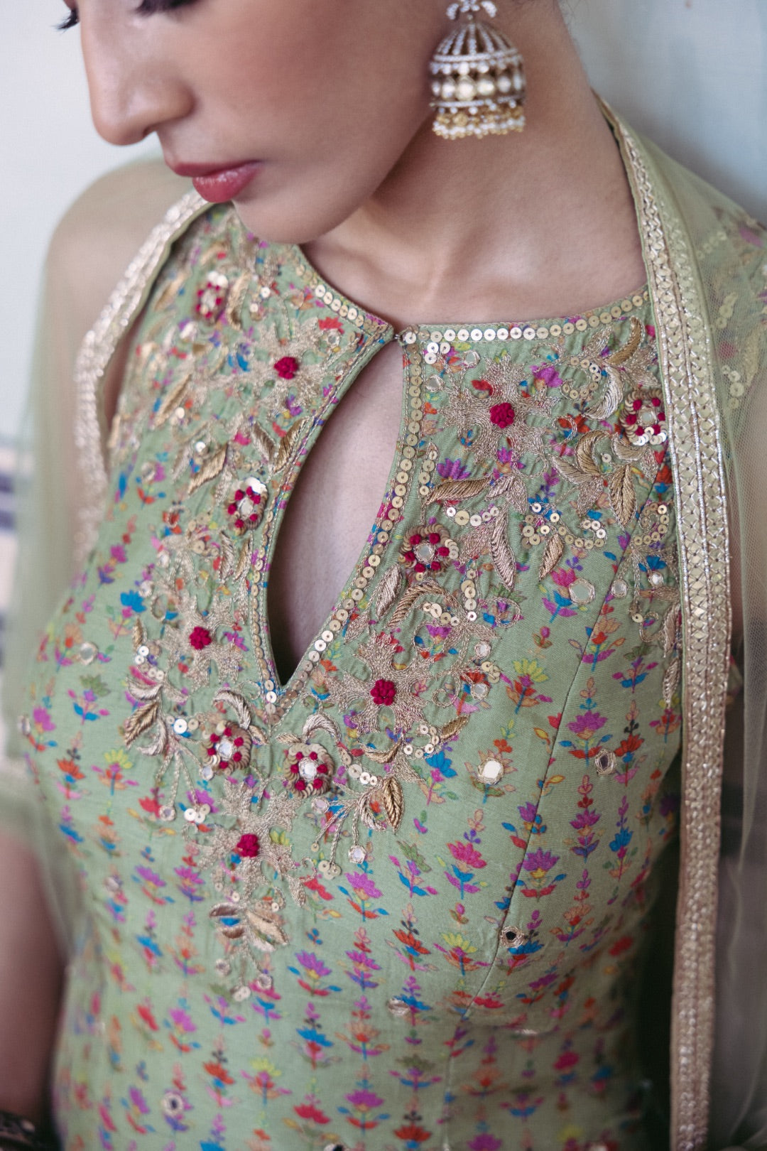 Seafoam Green Sharara - MARKET