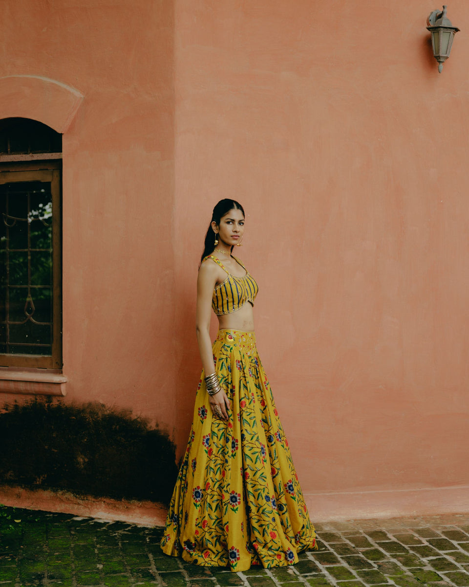 Sunflower Yellow Lehenga - MARKET