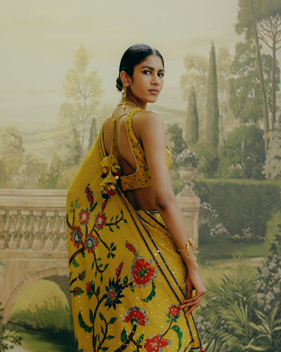 Sunflower Yellow Saree - MARKET