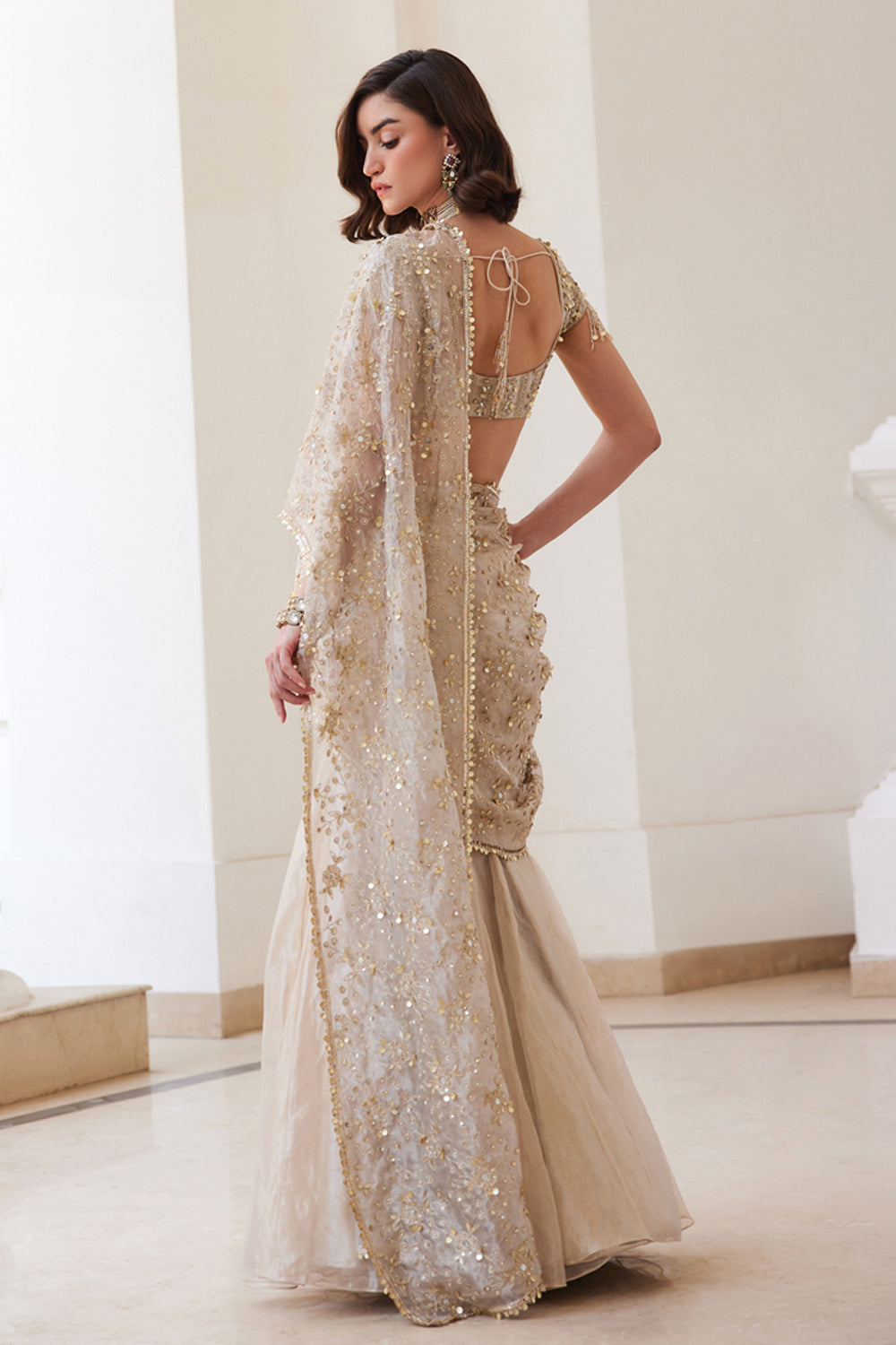 Tissure Pre Draped Saree - MARKET