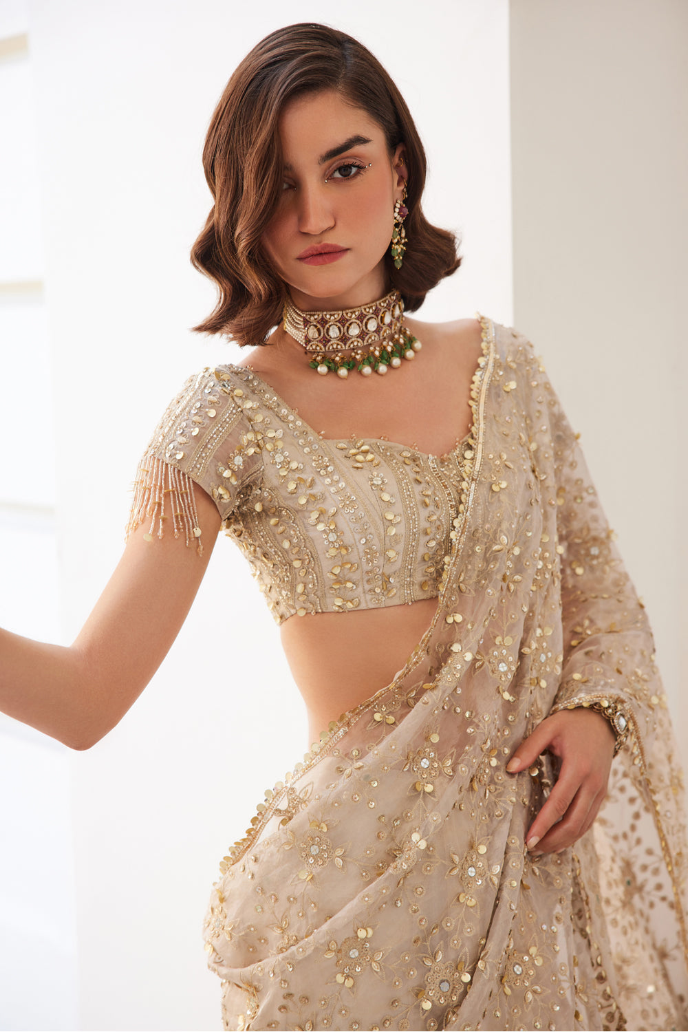 Tissure Pre Draped Saree - MARKET