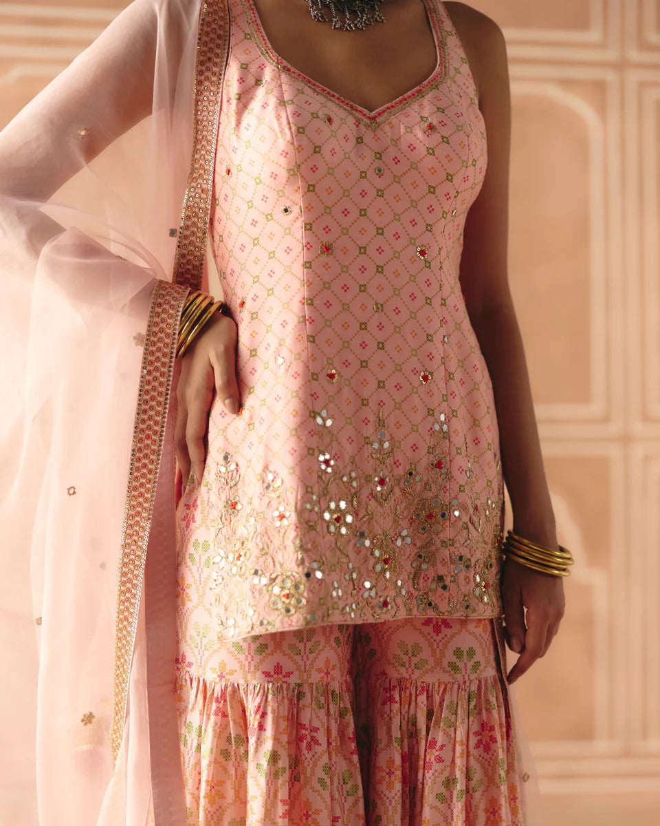 Blush Pink Sharara - MARKET