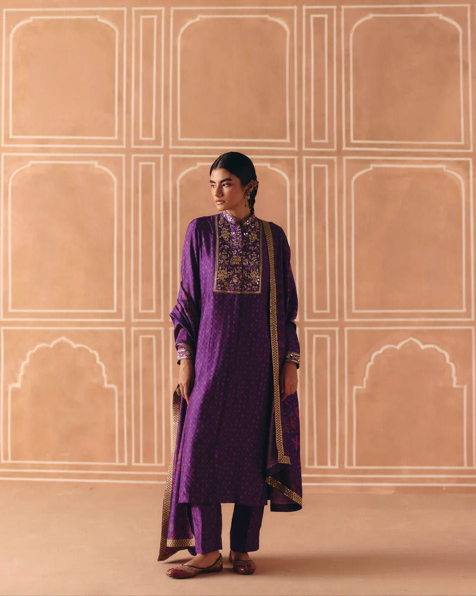 Imperial Violet Kurta Set - MARKET