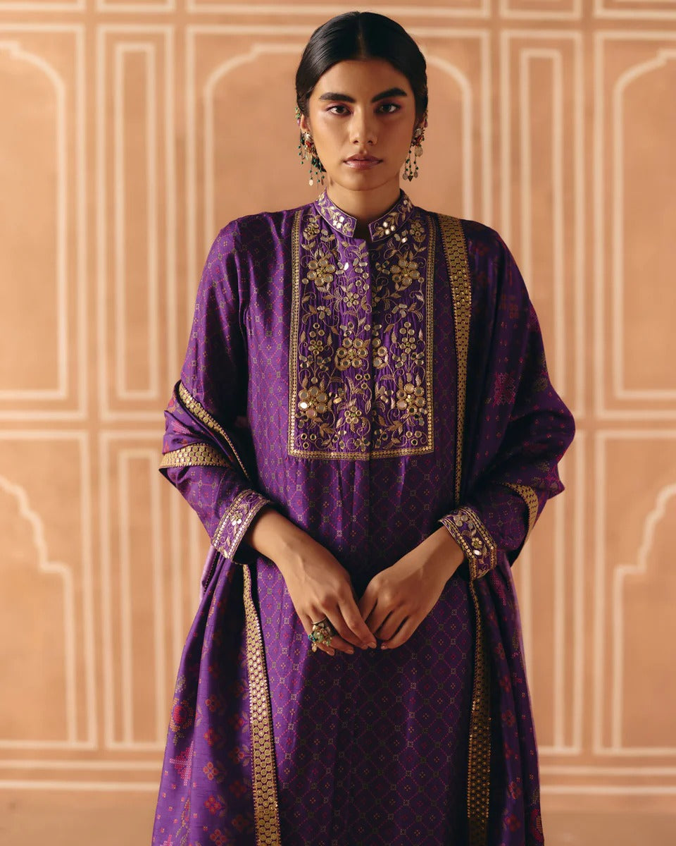 Imperial Violet Kurta Set - MARKET