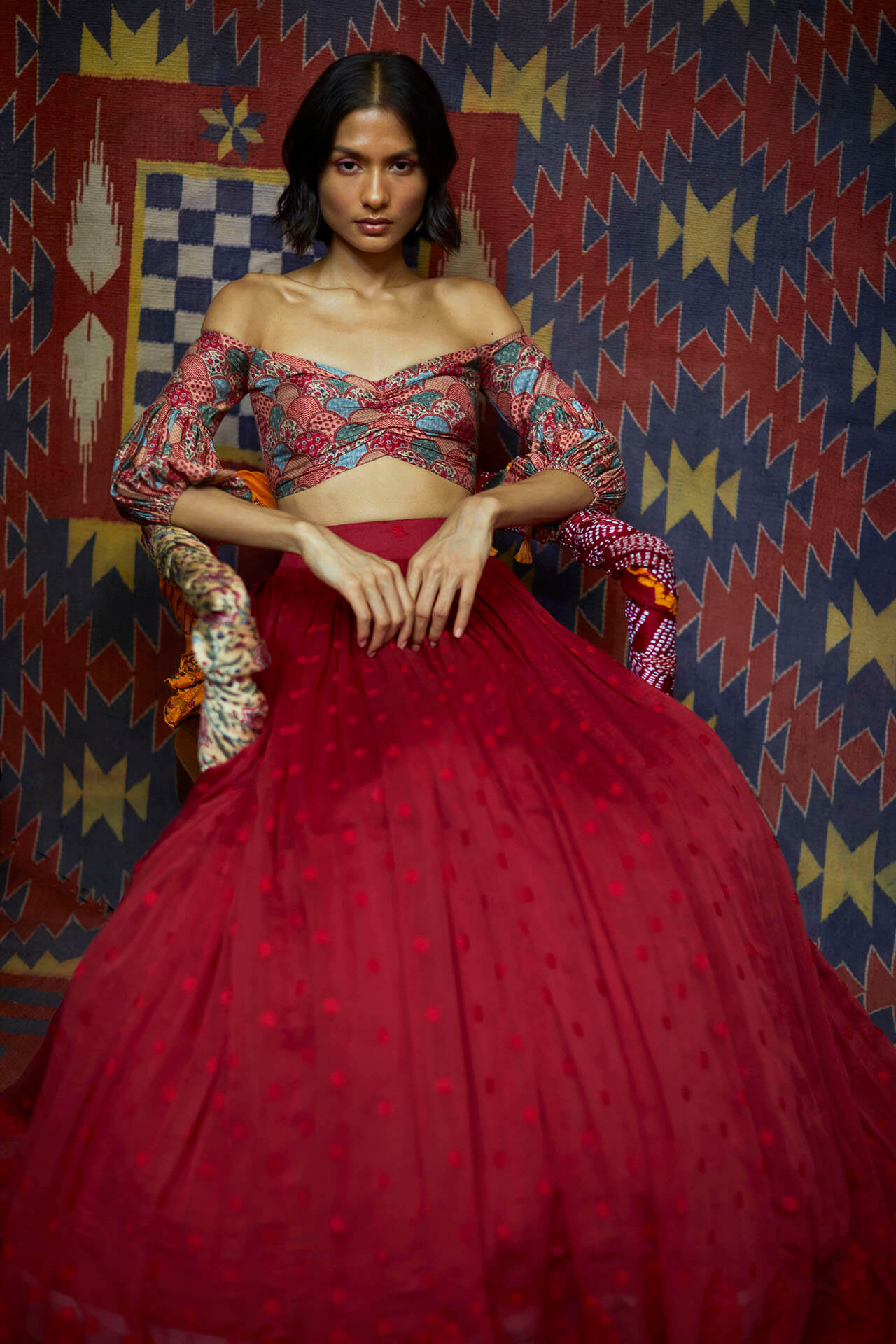 Off-Shoulder Lengha Set - MARKET