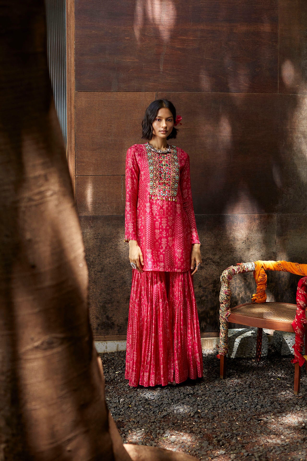 Pink Sharara Set - MARKET