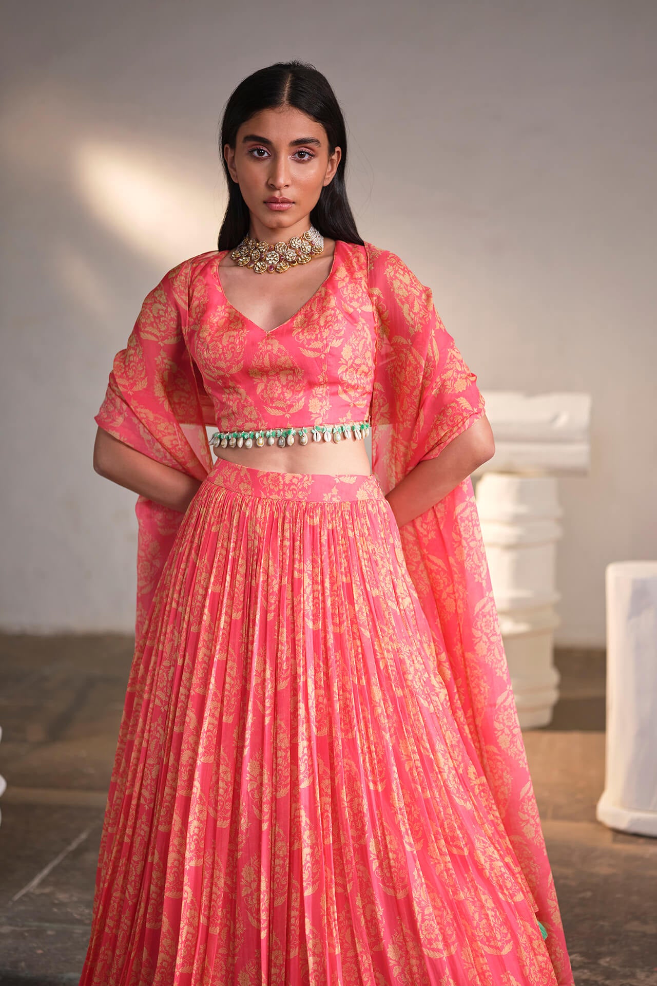 Pink Rose Lengha - MARKET