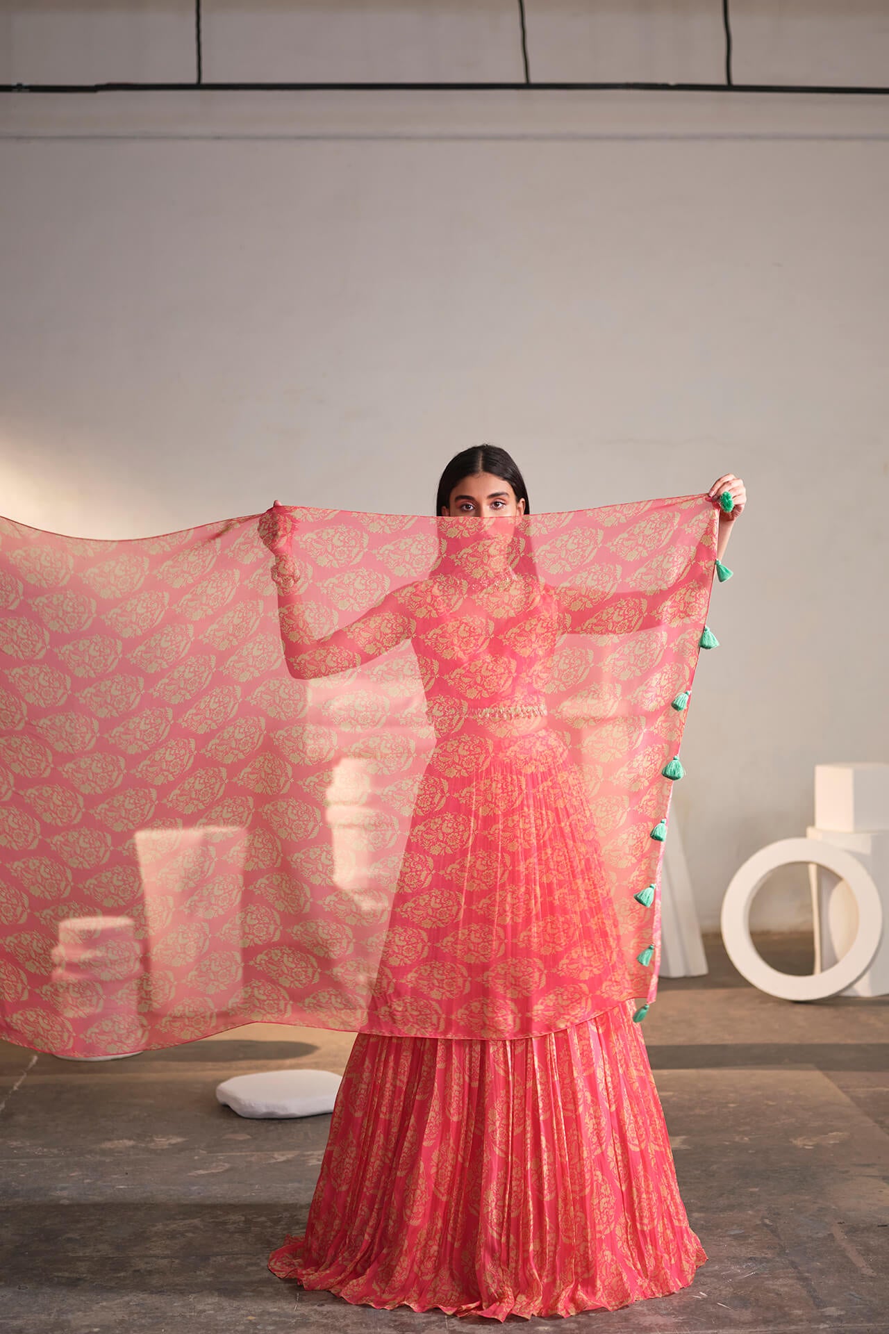 Pink Rose Lengha - MARKET