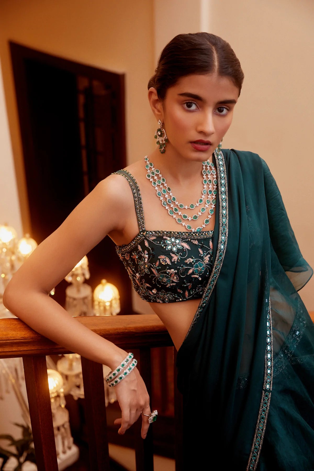 Teal Green Saree - MARKET