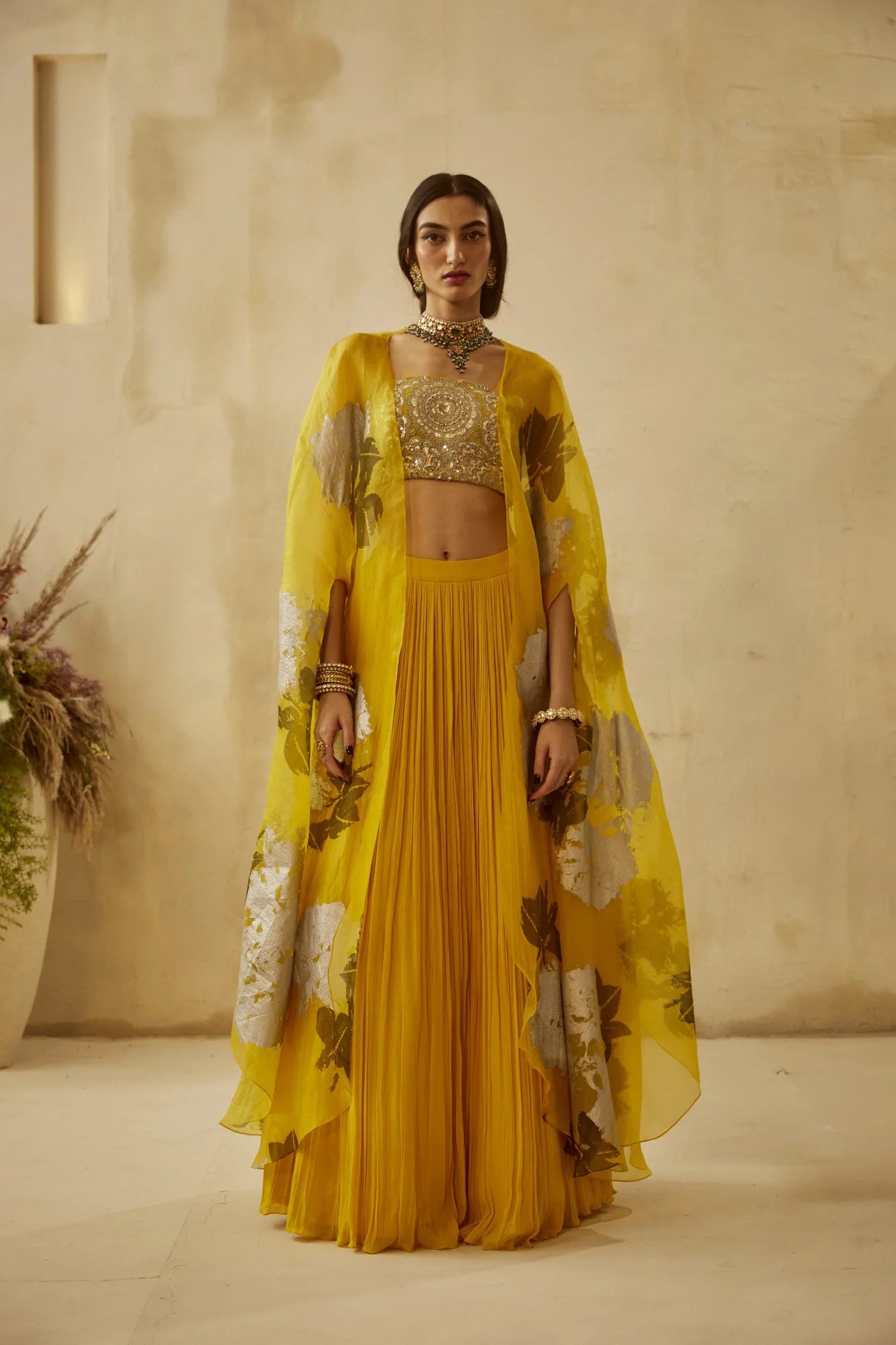 Yellow Dahlia Cape Set - MARKET