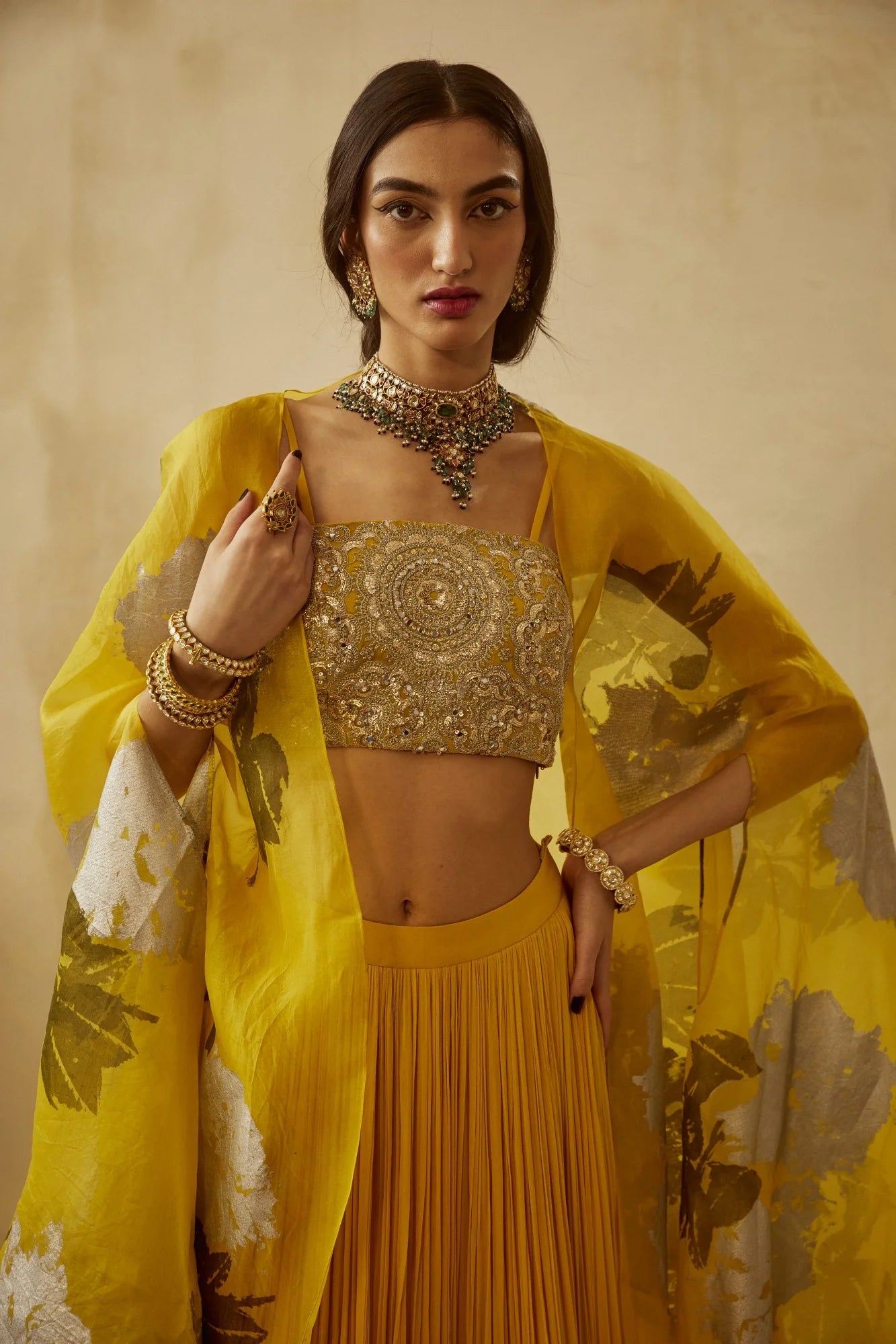 Yellow Dahlia Cape Set - MARKET