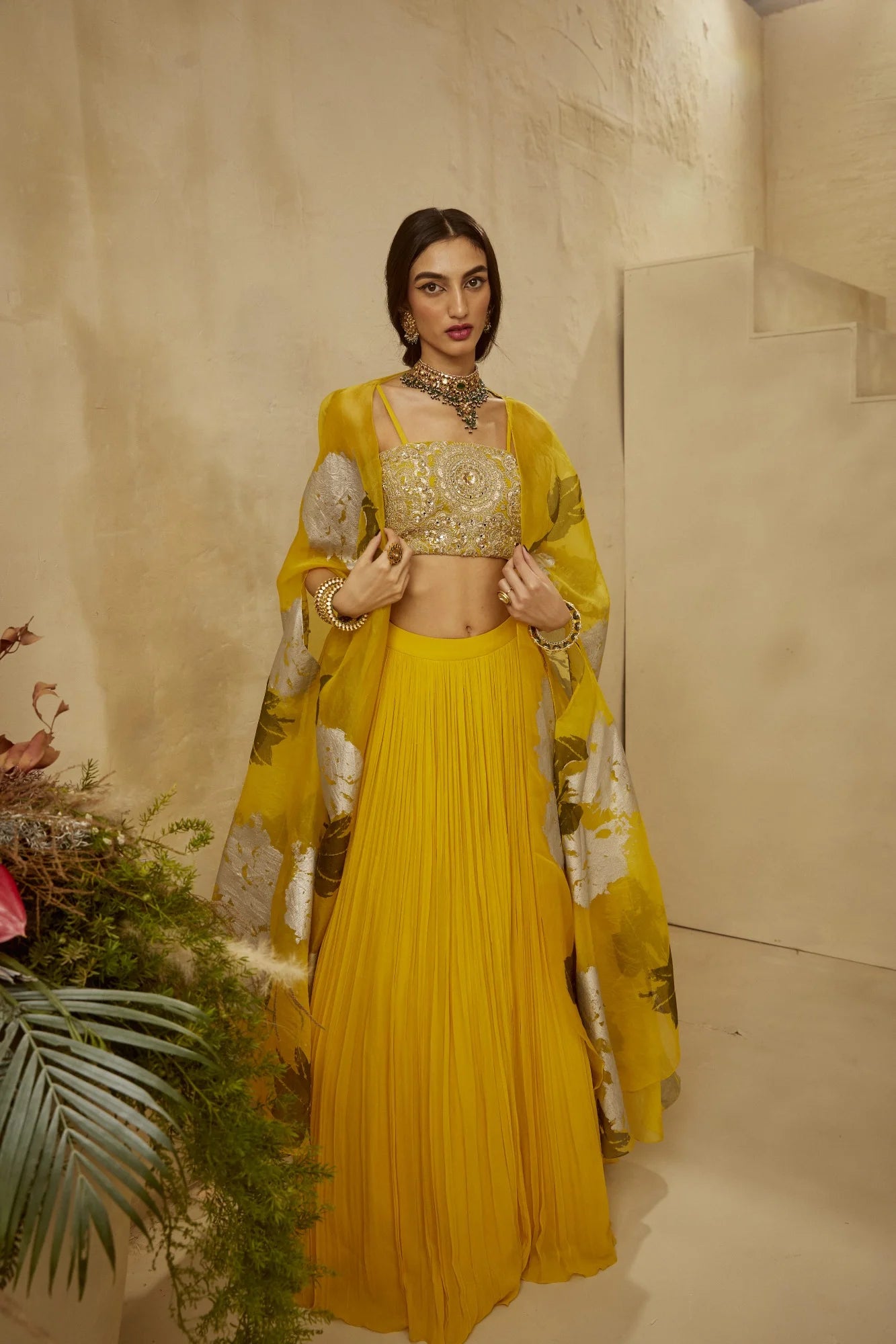 Yellow Dahlia Cape Set - MARKET