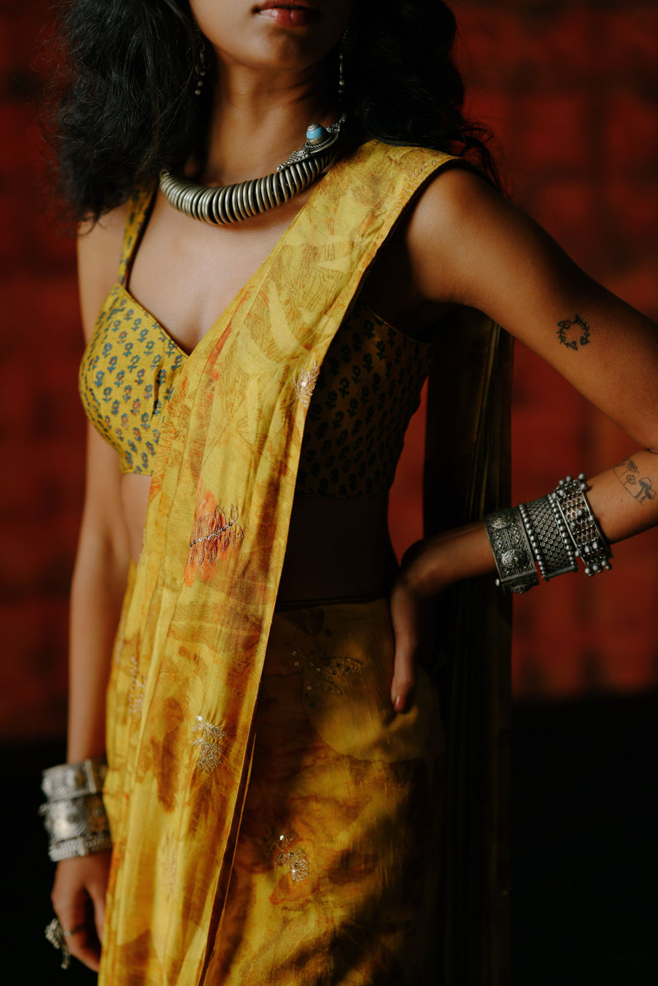 Amber Pre Draped Saree - MARKET