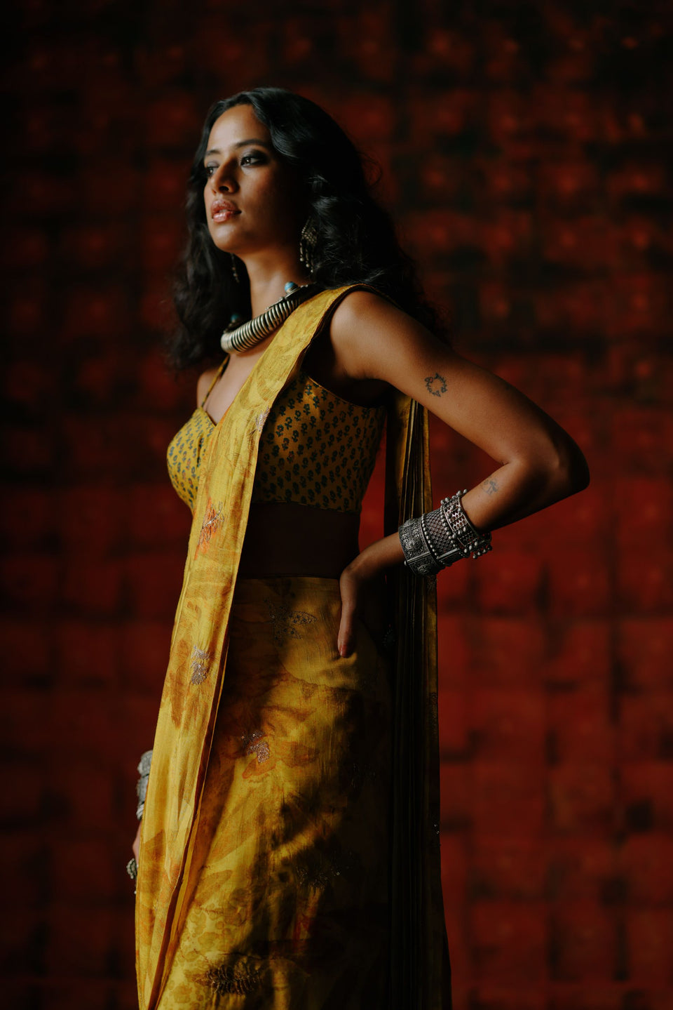 Amber Pre Draped Saree - MARKET