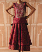 Berry Plum Cropped Lehenga - MARKET