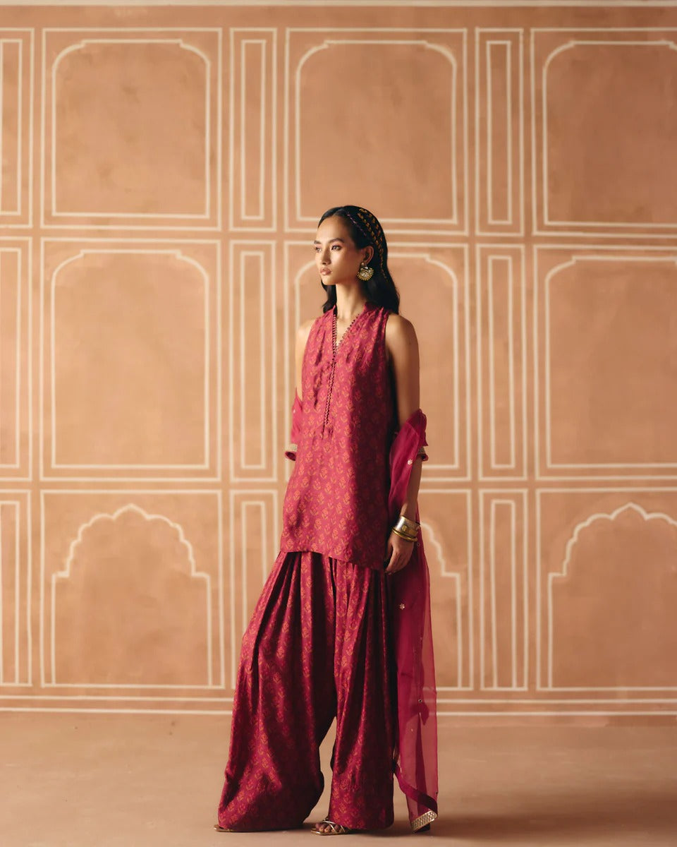 Berry Plum Farshi Salwar Kurta - MARKET