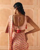 Blush Pink Pre Draped Saree - MARKET