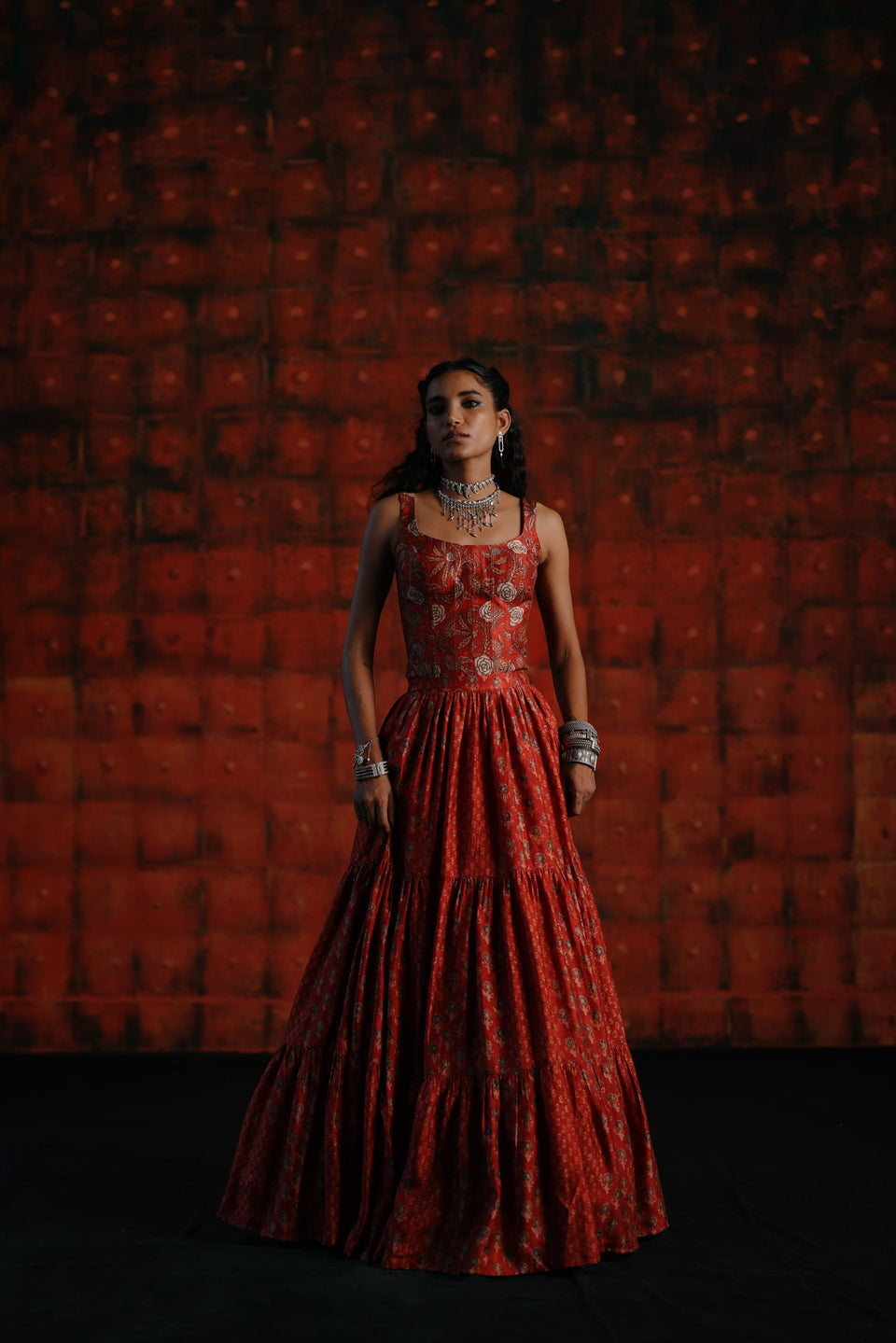 Brick Red Skirt Co-Ord Set - MARKET