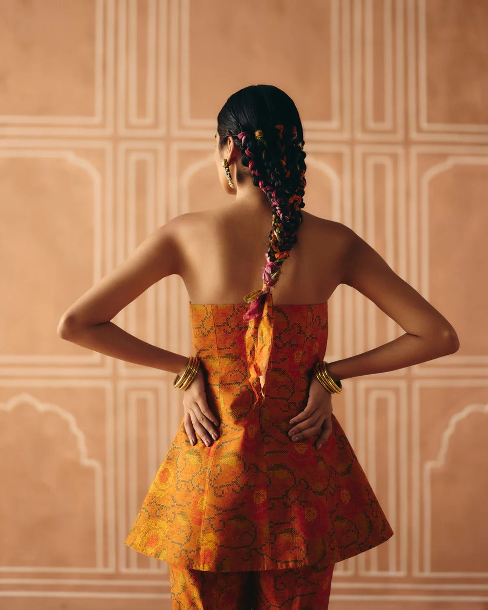 Burnt Orange Peplum Co-ord - MARKET