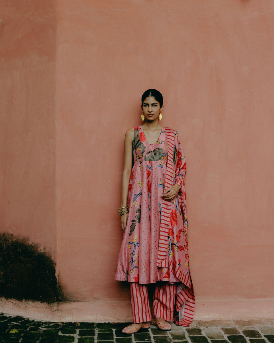 Dusty Rose Anarkali - MARKET
