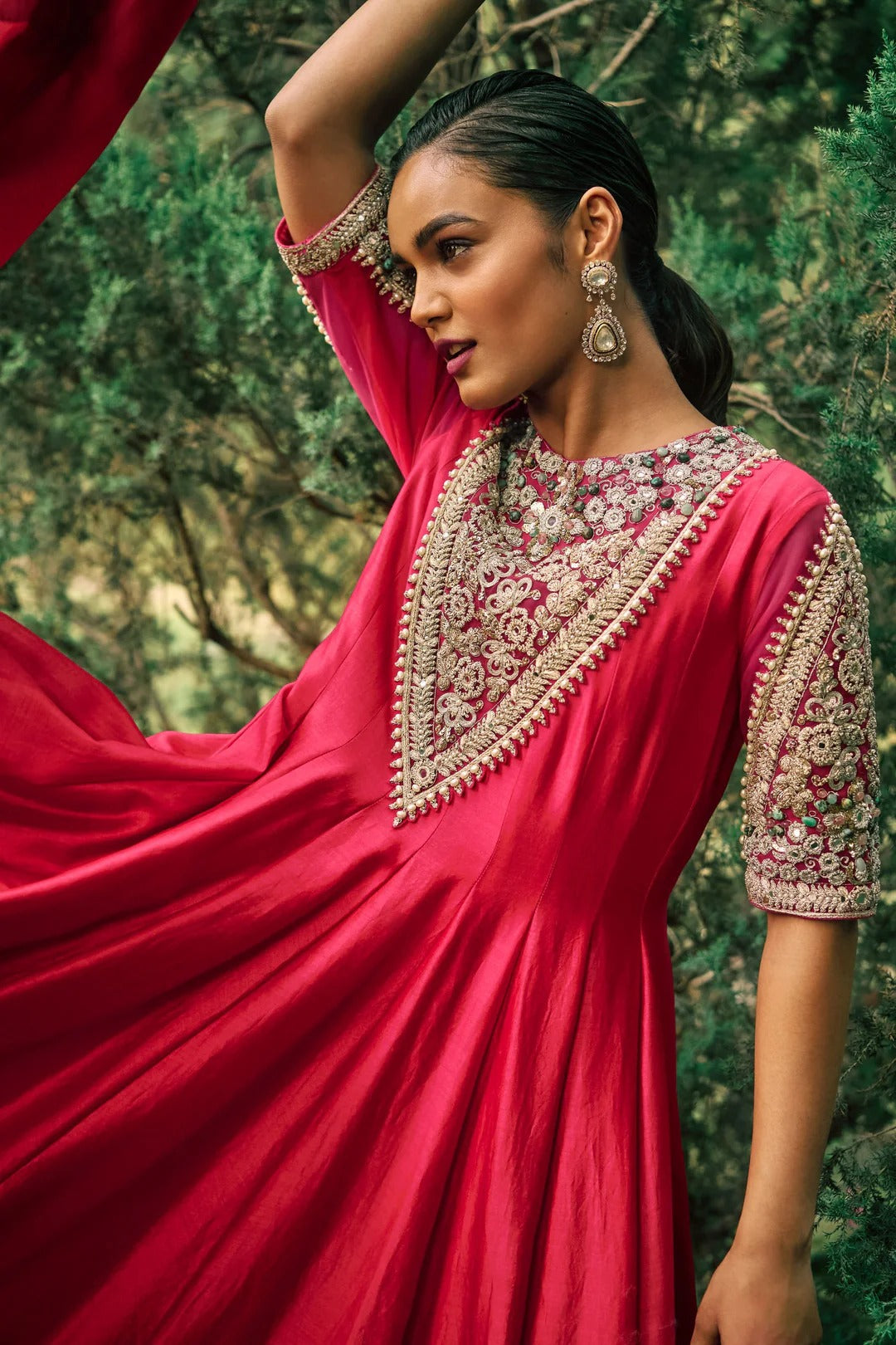 Farasha Pink Anarkali - MARKET