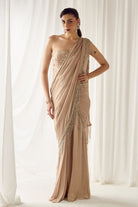Biege Tube Corset With Saree - MARKET
