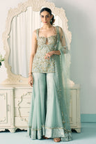 Aqua Kurta And Sharara Set - MARKET