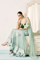 Aqua Kurta And Sharara Set - MARKET