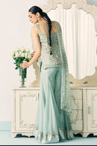 Aqua Kurta And Sharara Set - MARKET