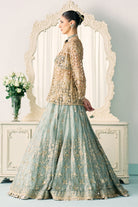 Aqua Tissue Lehenga With Jacket Set - MARKET