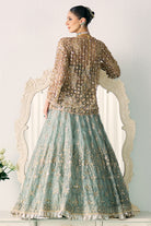Aqua Tissue Lehenga With Jacket Set - MARKET