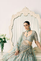 Aqua Tissue Lehenga Set - MARKET