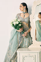 Aqua Tissue Lehenga Set - MARKET