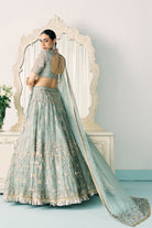 Aqua Tissue Lehenga Set - MARKET
