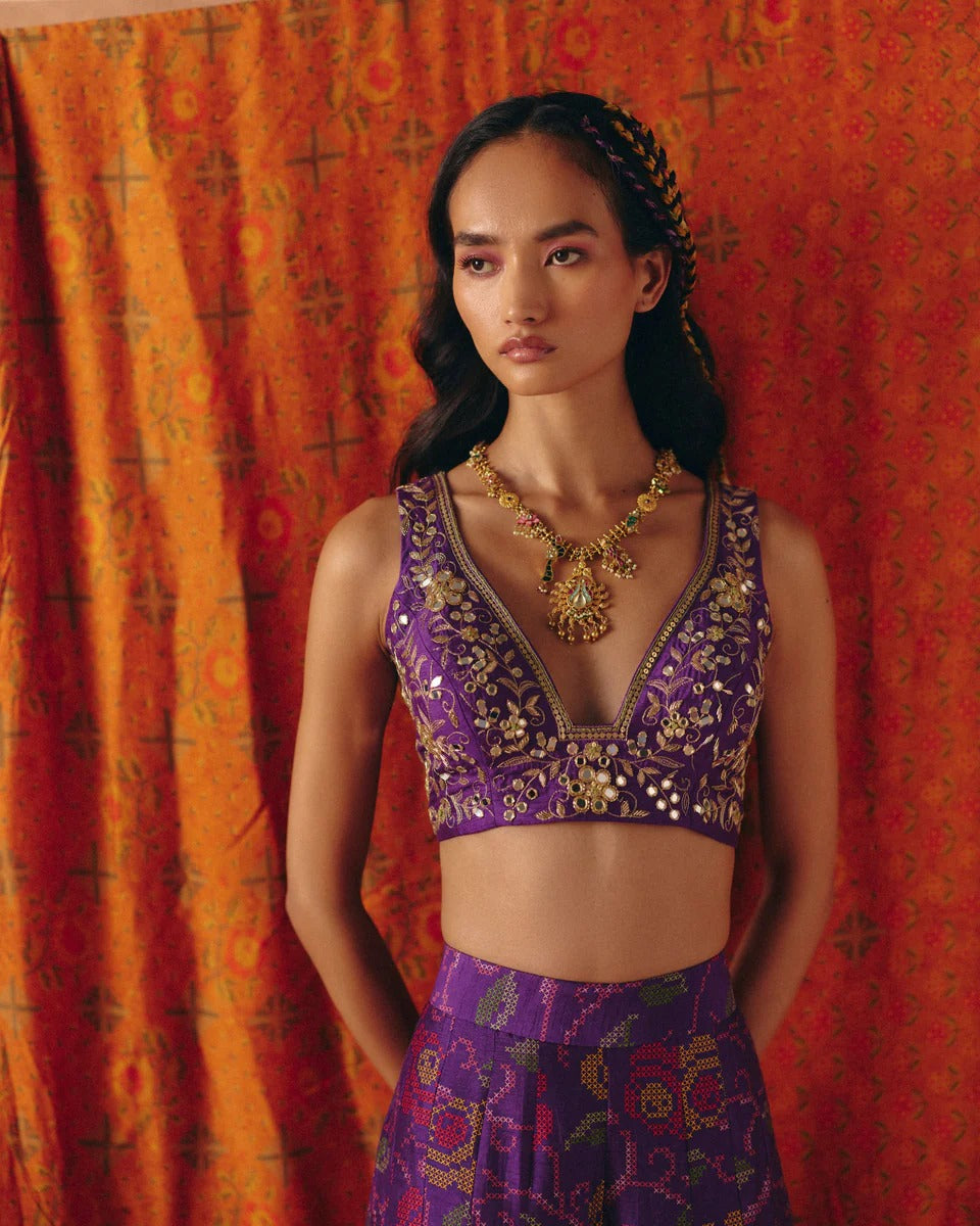 Imperial Violet Crop Top + Pants - MARKET