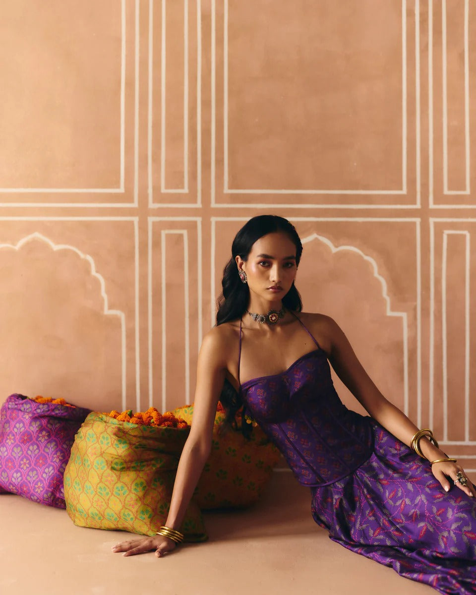 Imperial Violet Corset Co-ord - MARKET