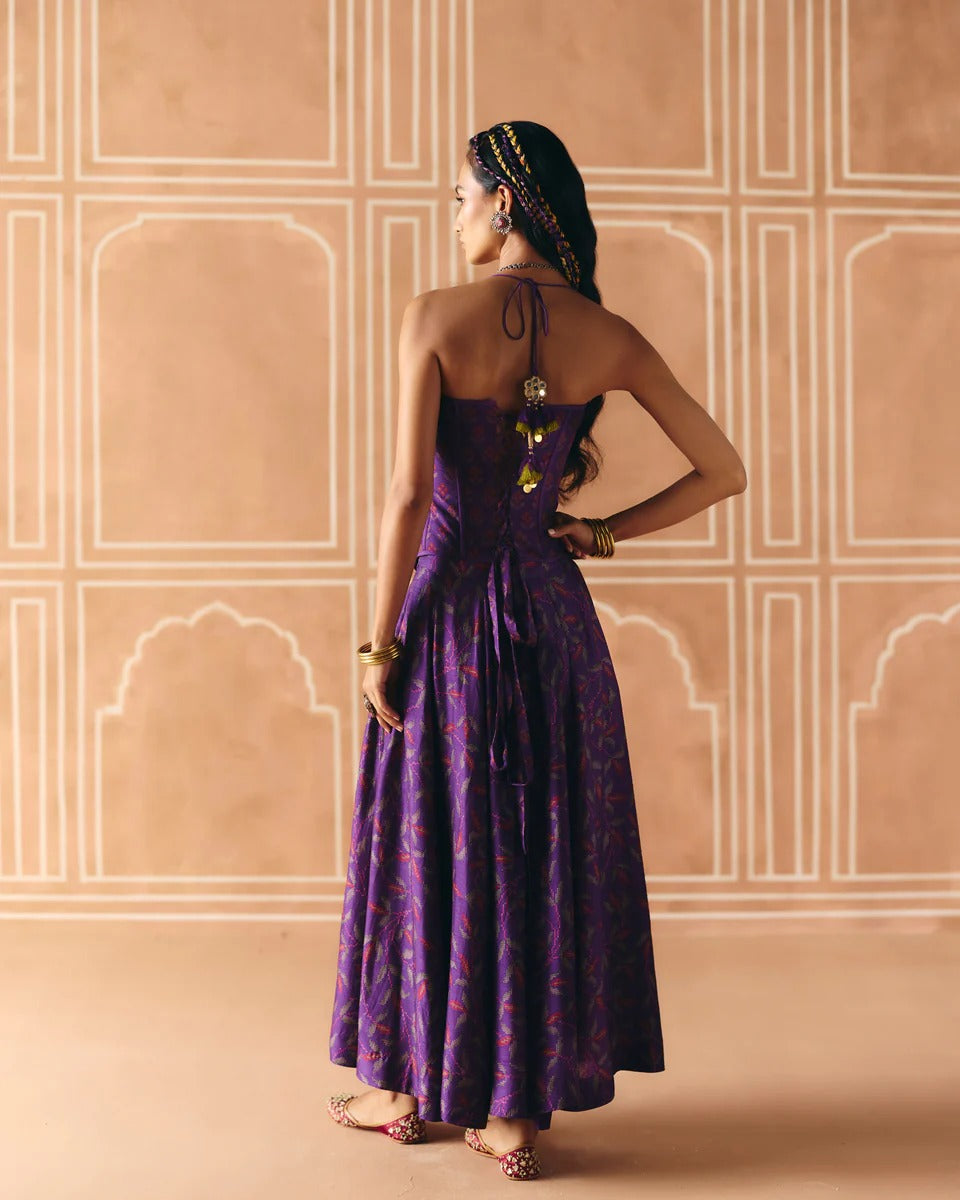 Imperial Violet Corset Co-ord - MARKET