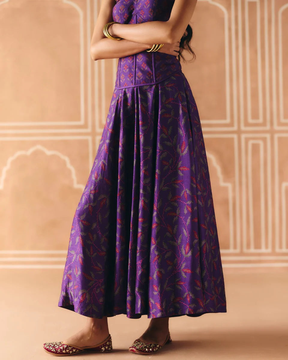 Imperial Violet Corset Co-ord - MARKET