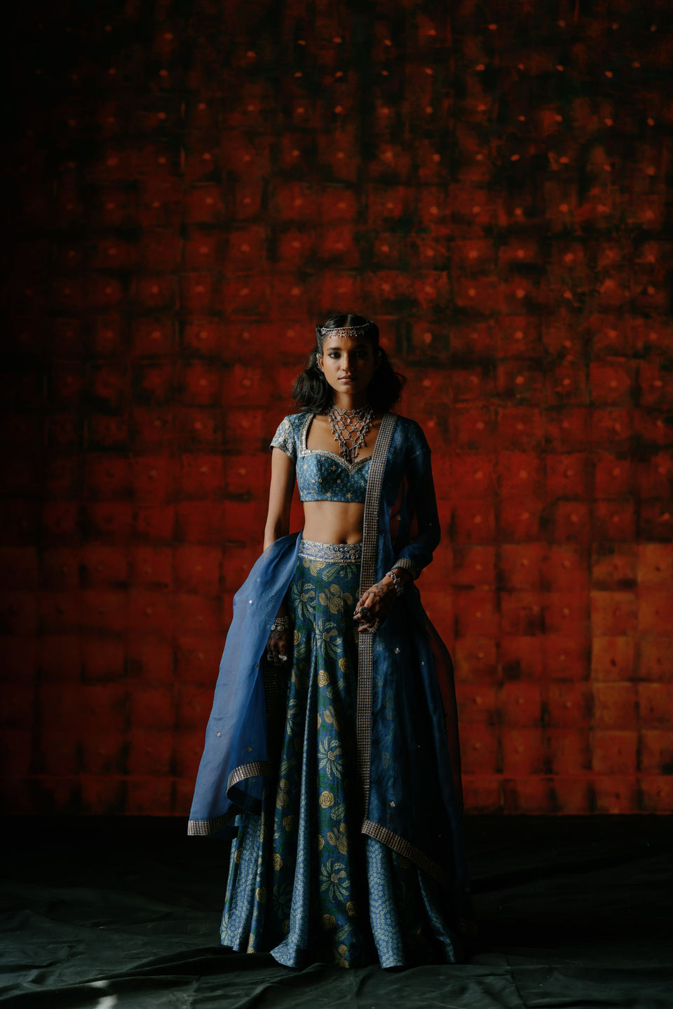 Indigo Lehenga - MARKET