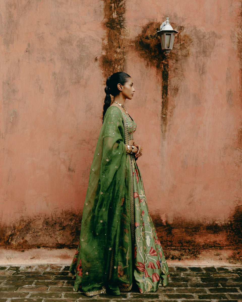 Jade Green Lehenga - MARKET