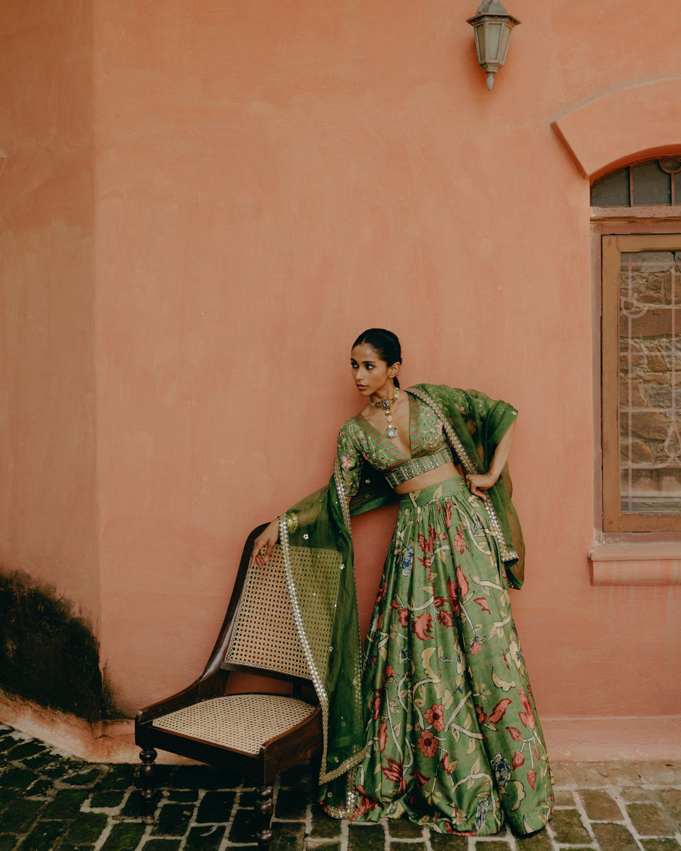 Jade Green Lehenga - MARKET