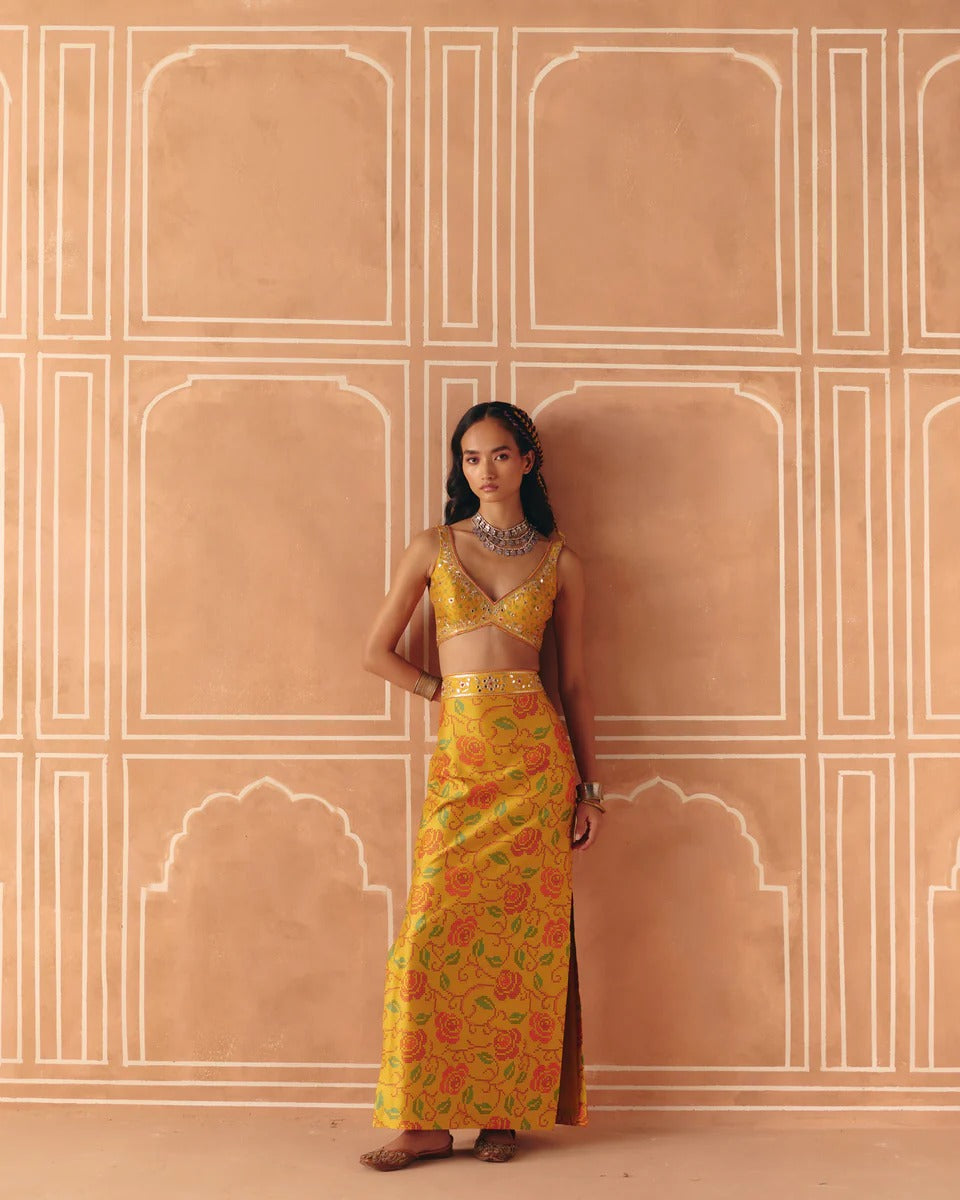 Marigold Crop Top + Pencil Skirt - MARKET