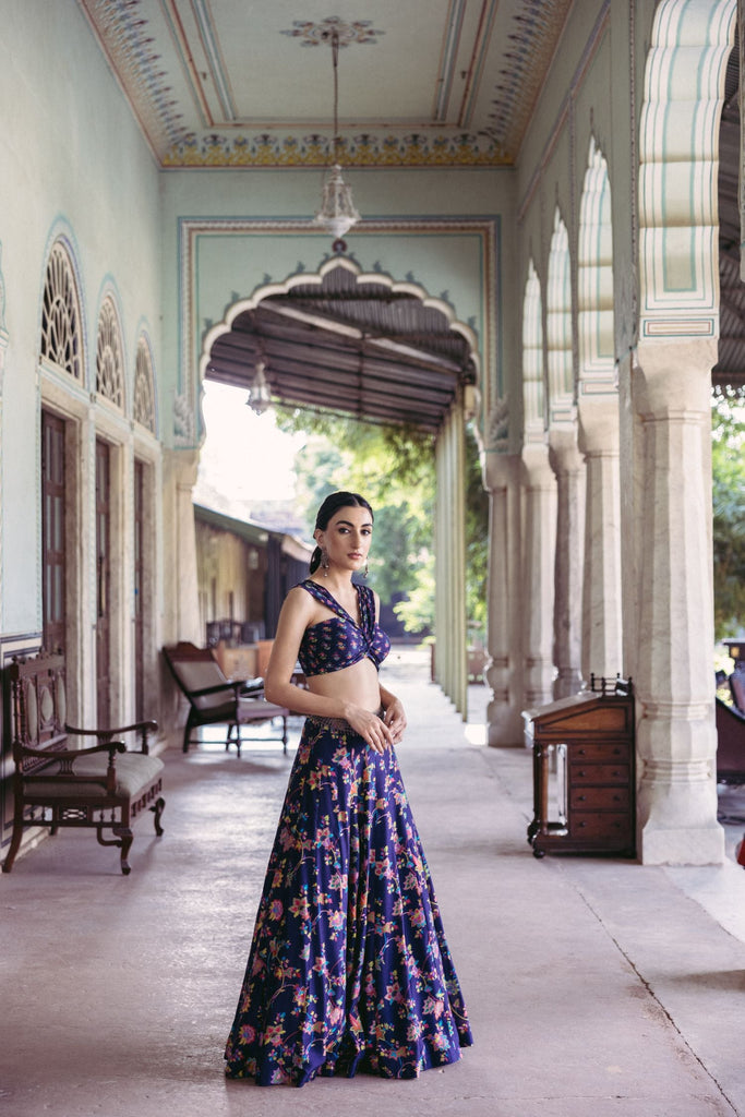 Midnight Blue Lehenga Set - MARKET