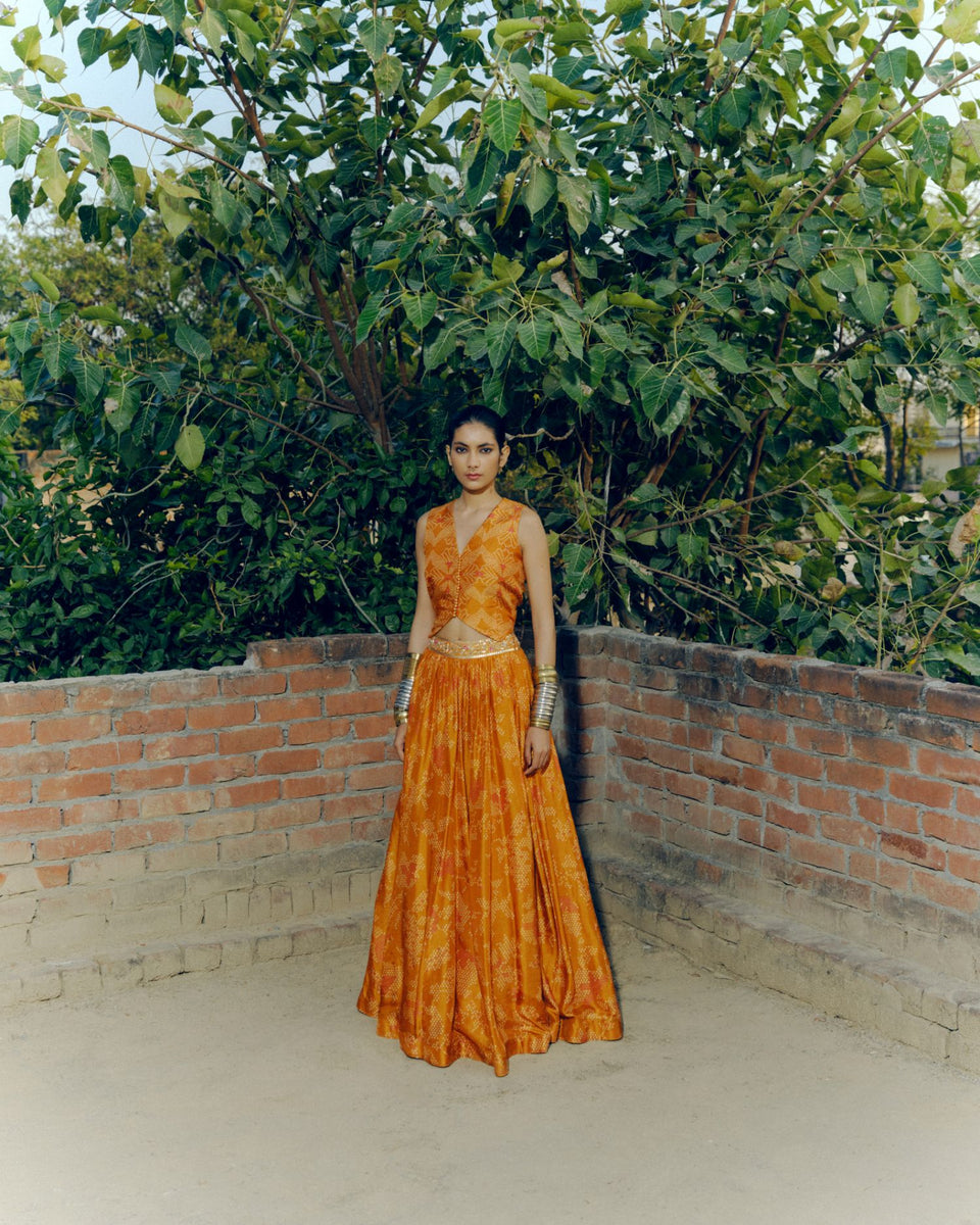 Ochre Lehenga - MARKET