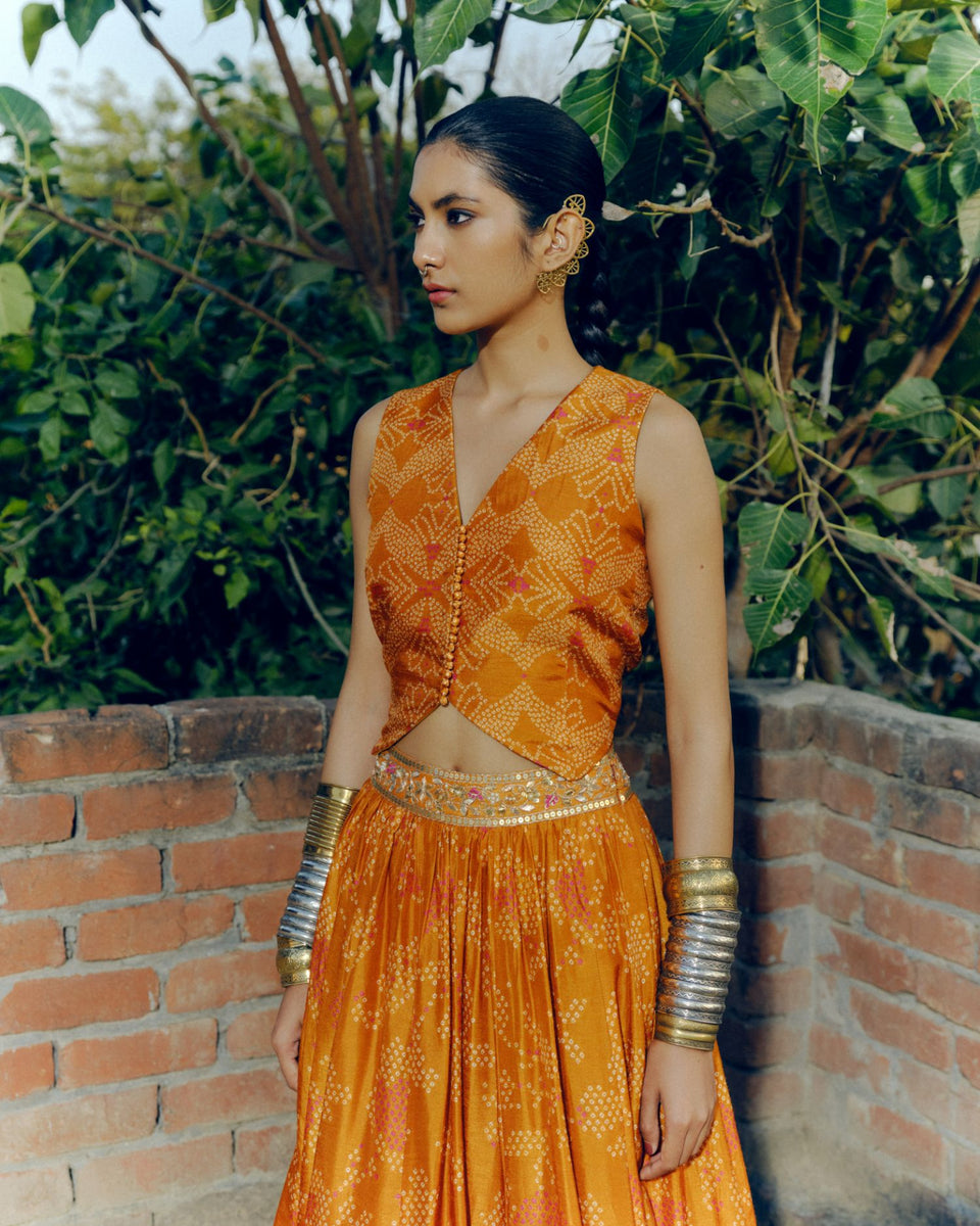Ochre Lehenga - MARKET