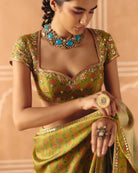 Parrot Green Saree - MARKET