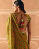 Parrot Green Saree - MARKET
