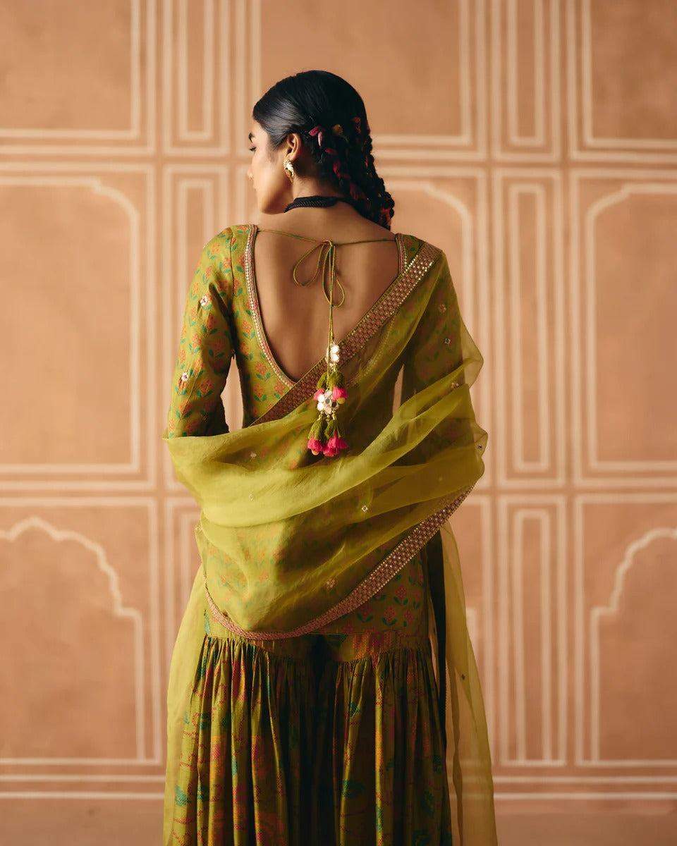 Parrot Green Sharara - MARKET